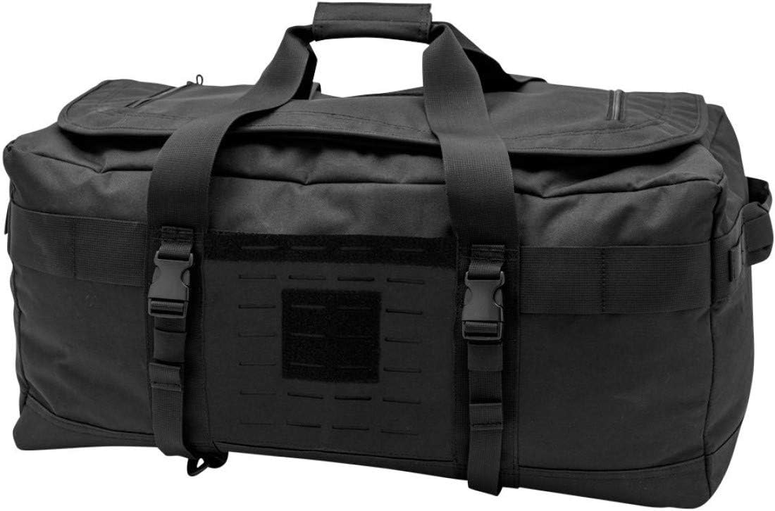 LAPG Expedition Carry-On Travel Duffel Bag, Multi-Way Outdoor Travel Bag with Backpack Straps, Black