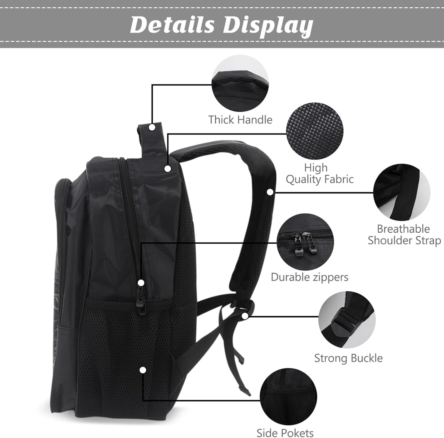 Klymax Shark Backpack Kids Schoolbag with Lunch Box Bag Pencil Bag 3pcs Bookbag Sets for Boys Girls