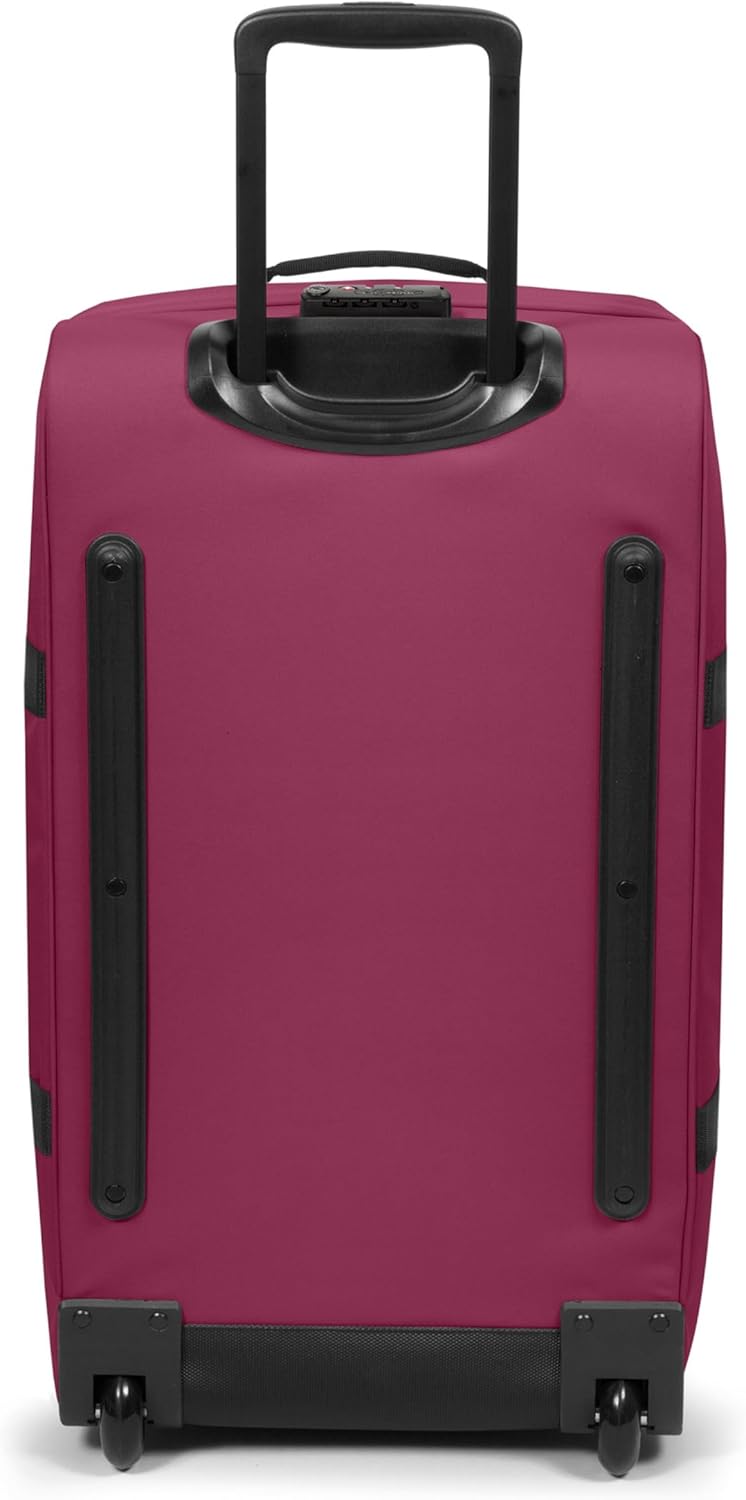 EASTPAK Tranverz M – 78L Large Wheeled Luggage with Dual Compartments, TSA Lock, Compression Straps & Smooth-Wheeling System, Wine Burgundy