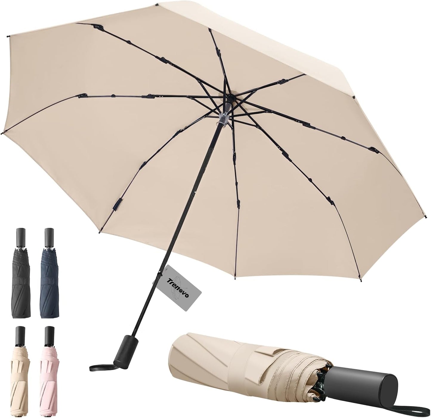 Compact Travel Umbrella, Small Pocket Mini Umbrella for Purse Wallet, UV Sun Rain Umbrellas for Backpack, Portable Folding Umbrellas for Women Kids