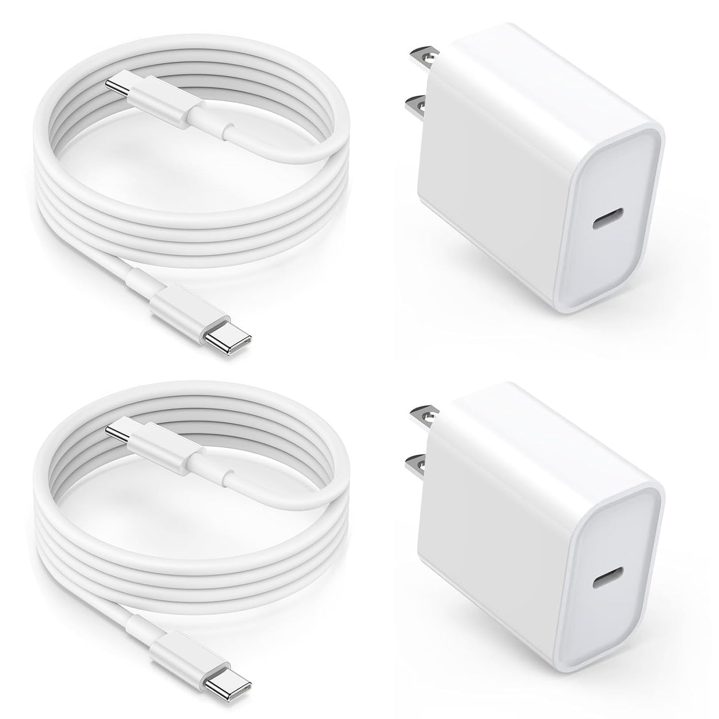 iPhone 17 16 15 Charger Fast Charging,2 Pack Type C Wall Charger Block with 3.3FT Fast Charging USB C to C Cable for iPhone 17/Air/17 Pro/17 Pro Max/iPhone 16/16 Pro/16 Pro Max/15 Pro,iPad Pro/AirPods