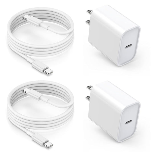 iPhone 17 16 15 Charger Fast Charging,2 Pack Type C Wall Charger Block with 3.3FT Fast Charging USB C to C Cable for iPhone 17/Air/17 Pro/17 Pro Max/iPhone 16/16 Pro/16 Pro Max/15 Pro,iPad Pro/AirPods