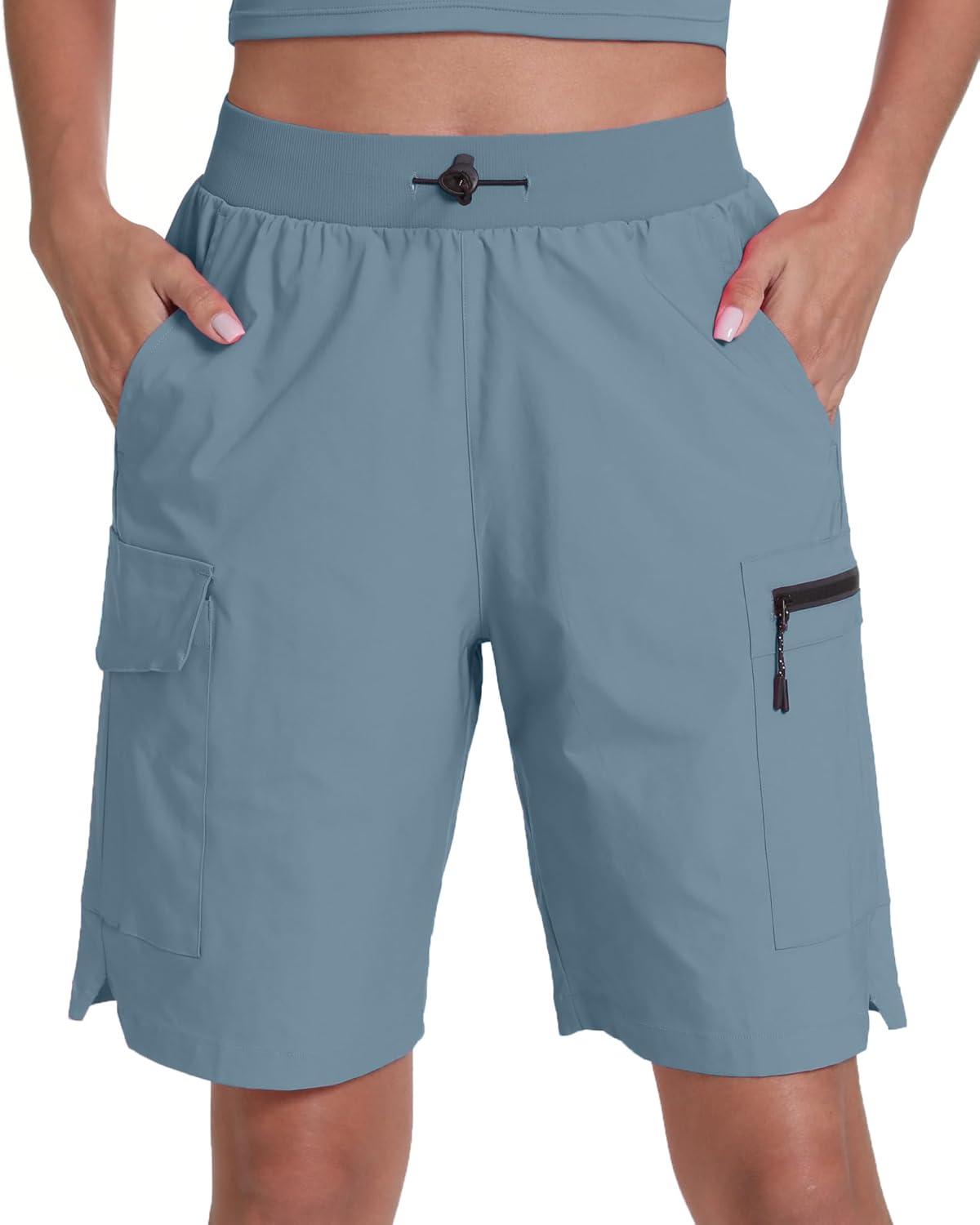 Women's Hiking Cargo Shorts Quick Dry Lightweight Shorts for Travel Athletic