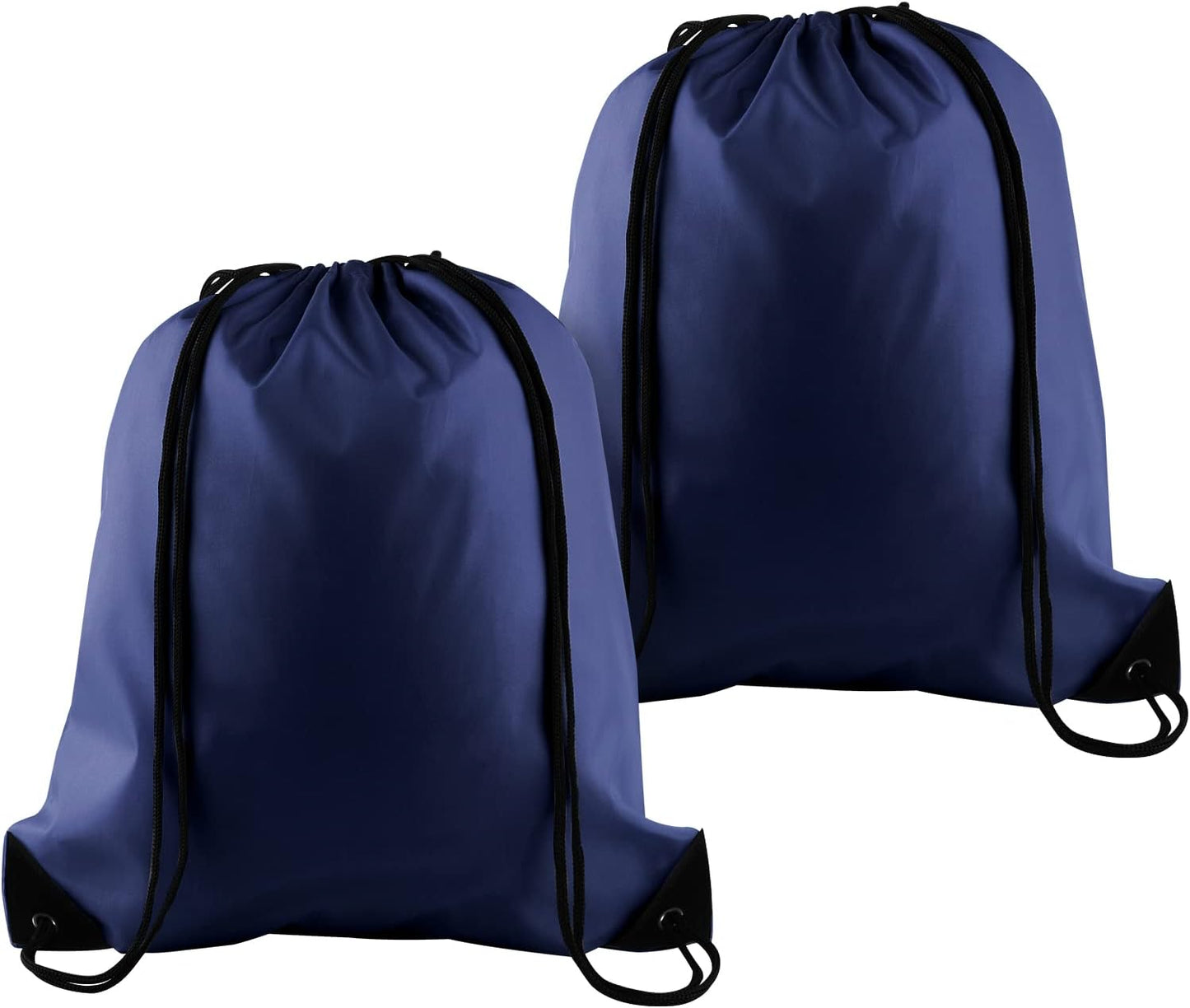KUUQA 2 Pcs Navy Blue Drawstring Backpack Drawstring Bag Bulk Sports Cinch Bags String Backpack