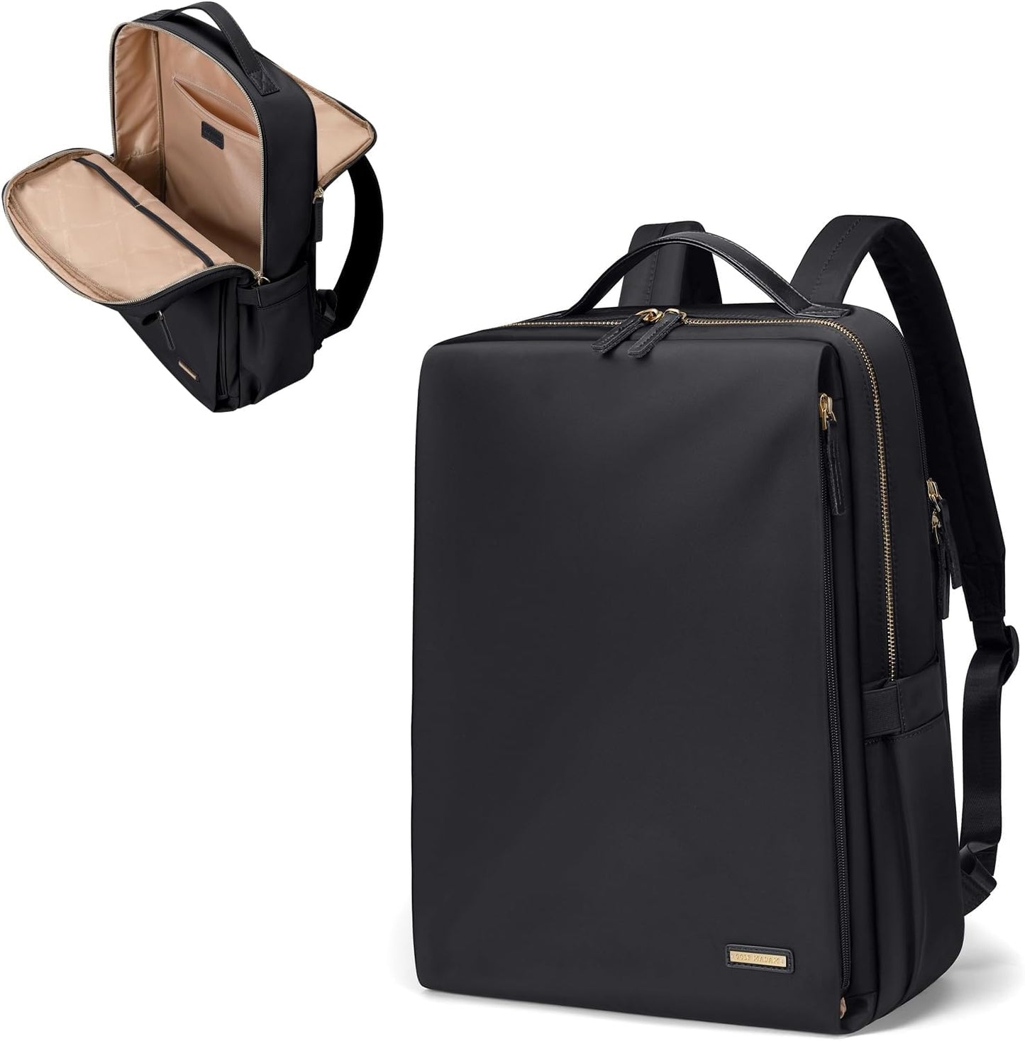 Stylish Laptop Backpack for Women Airline Approved Perfect for Work College and Travel Multi-Functional Casual Daypack Fits 15.6 Inch Notebook (Black)