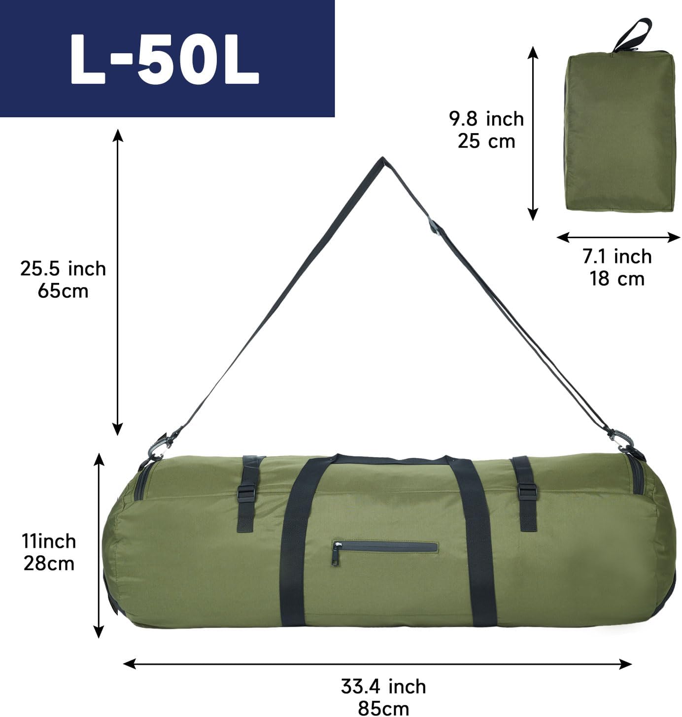 Arxus Duffle Bag for Travel 30L/50L/90L Extra Large Luggage Heavy Duty Duffel Bat Bag for Men Sports
