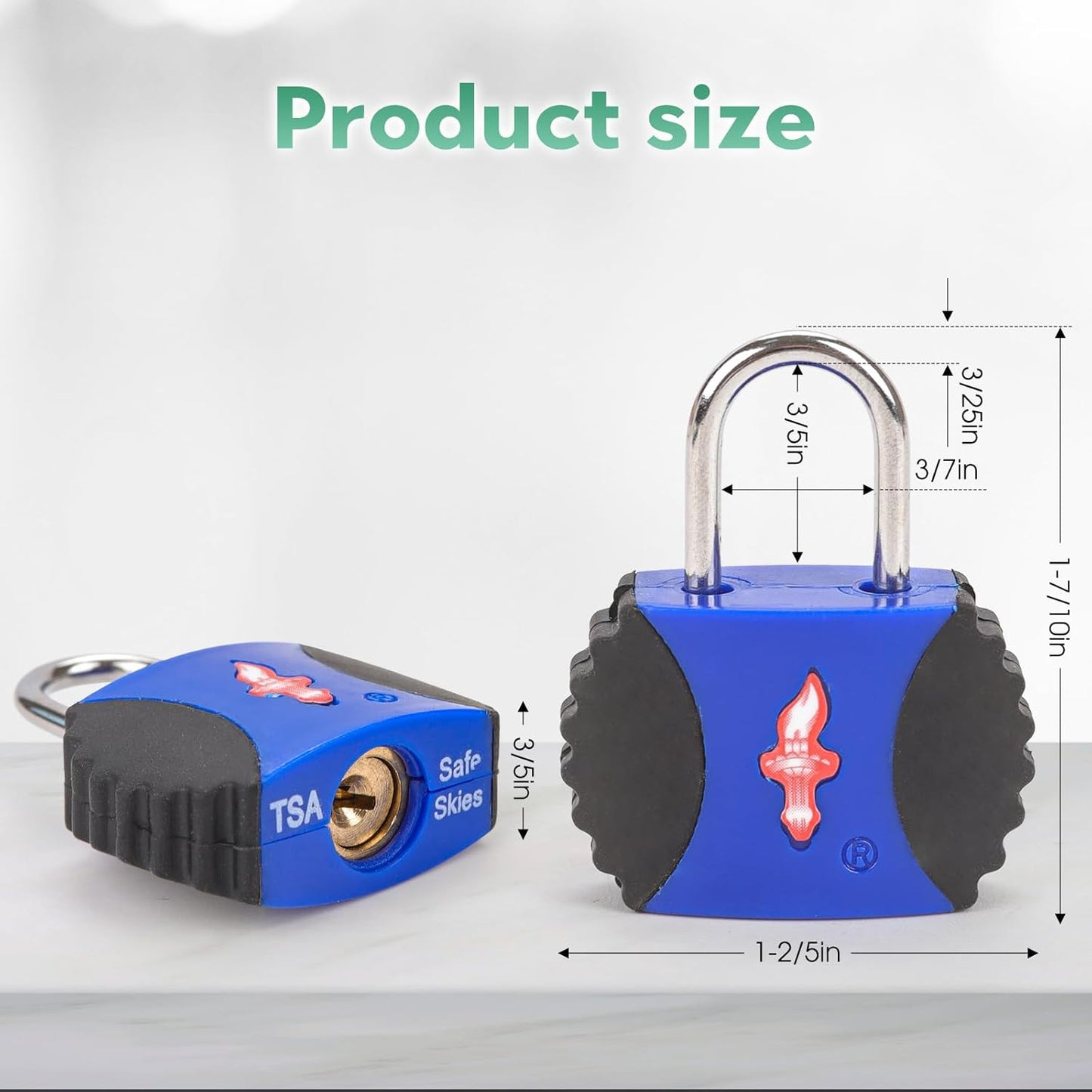 TSA Approved Luggage Lock and 6 Luggage Tags, Suitcase Locks with Keys and PPR/ABS Around Body, Suit for Suitcase,Luggage,Backpack,Laptop Bag,Locker 6 Pack Color Mixed