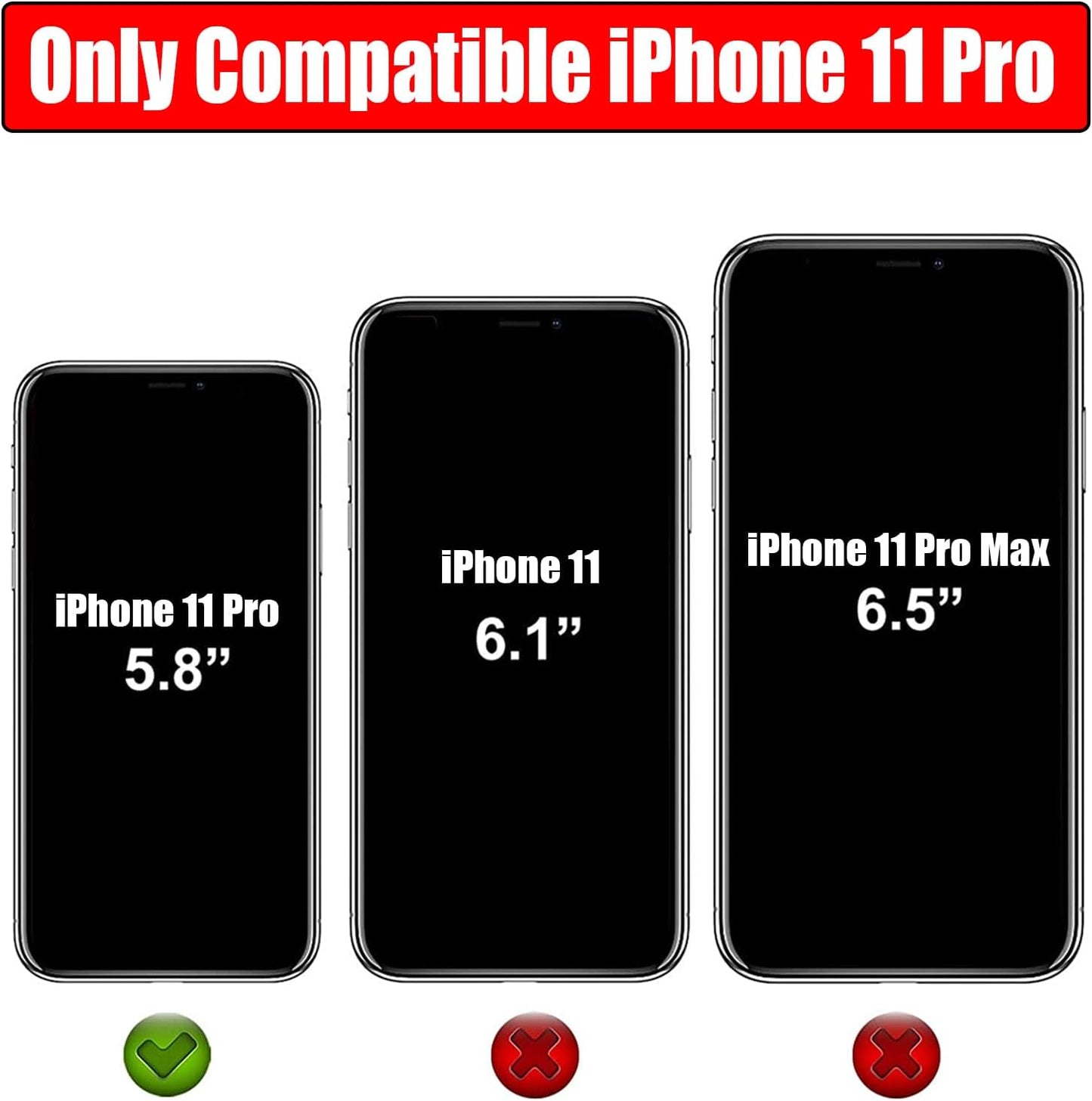 Battery Case for iPhone 11 Pro, 10000mAh High Capacity Charger Case Rechargeable Smart Battery Pack Charging Case with Wireless Charging Support Carplay Compatible for iPhone 11 Pro (5.8 inch)-Black