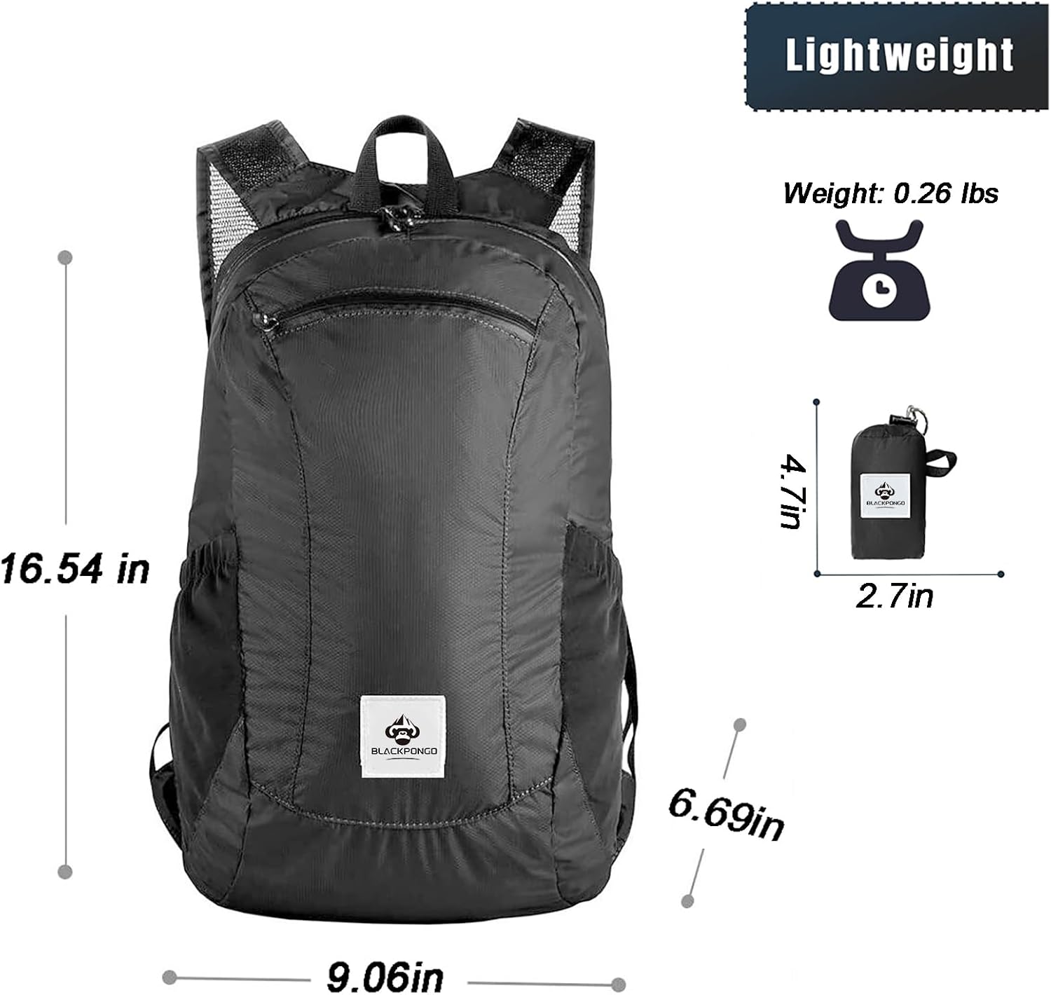 Small Backpack 18L Lightweight Packable Backpack for Travel, Airplane Travel Hiking Daypack (Green)