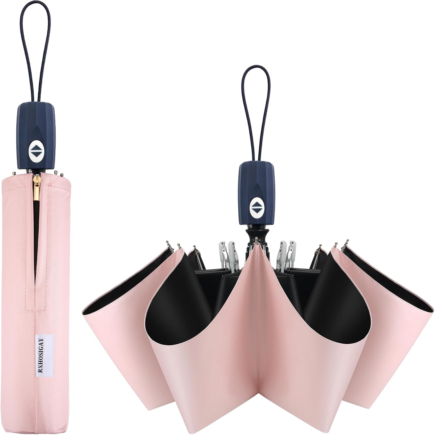 Color Glue Coating Sun Umbrella UV Protection Compact Folding Windproof Parasols Travel Auto Open