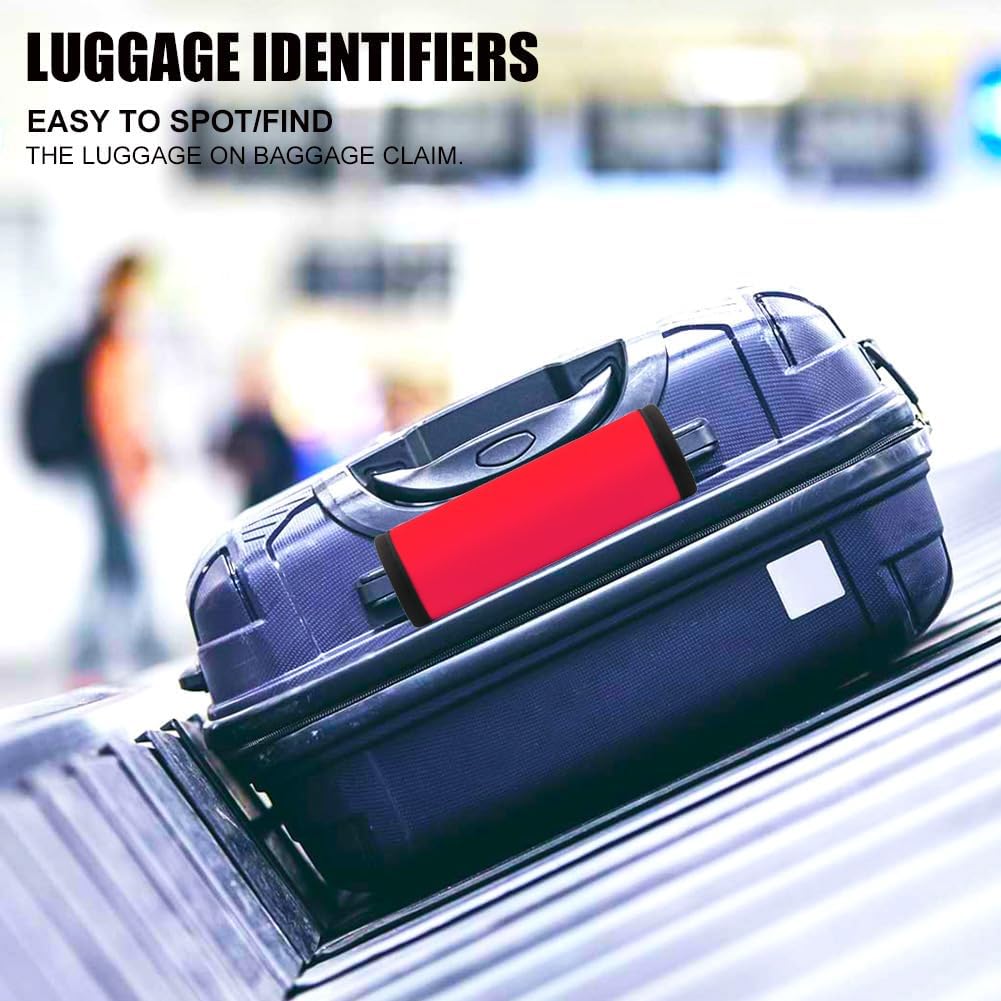 Luggage Handle Wrap 6 Pack-Neoprene Luggage Handle Wraps for Suitcase/Beach Bag/Backpacks Bright