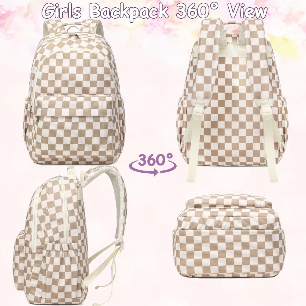 Meisohua School Backpack for Teen Girls Kids Bookbags Elementary High School Bags Corduroy Laptop Bag for Girls Women 17 inch Travel Daypacks