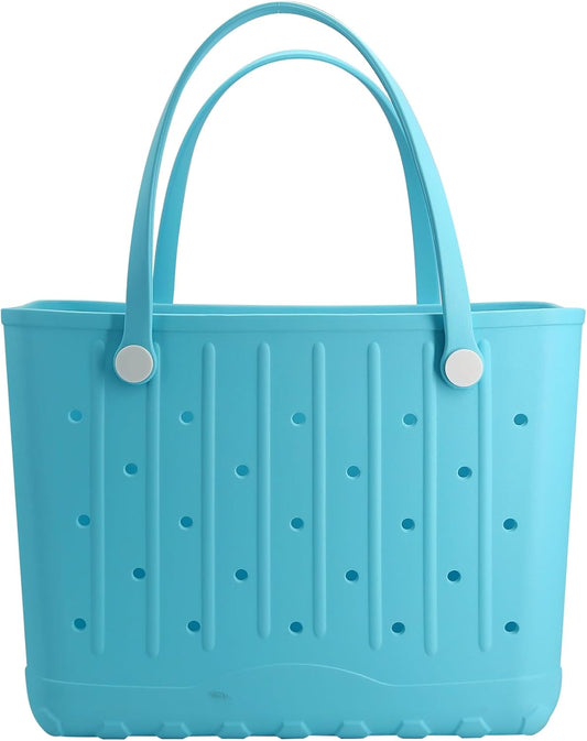 CXY Rubber Beach Bag EVA Waterproof Tote Bags Washable Sand-proof Travel Handbags for Pool Boat Groceries Work Sports