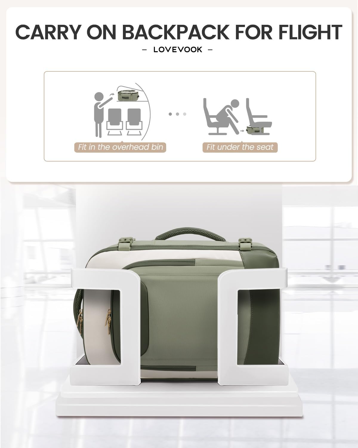LOVEVOOK 50L Travel Backpack for Women Men, Large Carry on Backpack for Airplanes TSA Personal Item