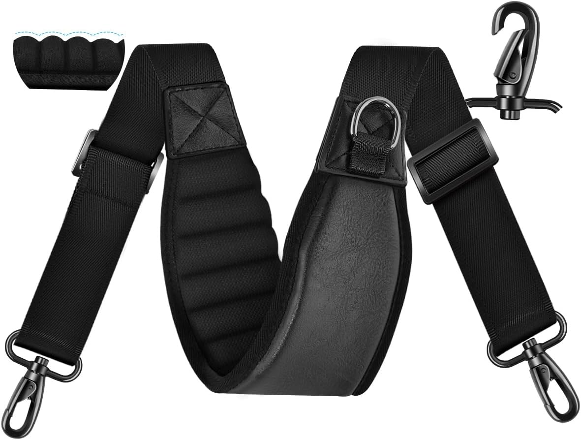 ZINZ Shoulder Strap 67" with Padded, Bag Strap with Dual Buckles and Metal Swivel Hooks for Laptop Bag, Camera Bag and More
