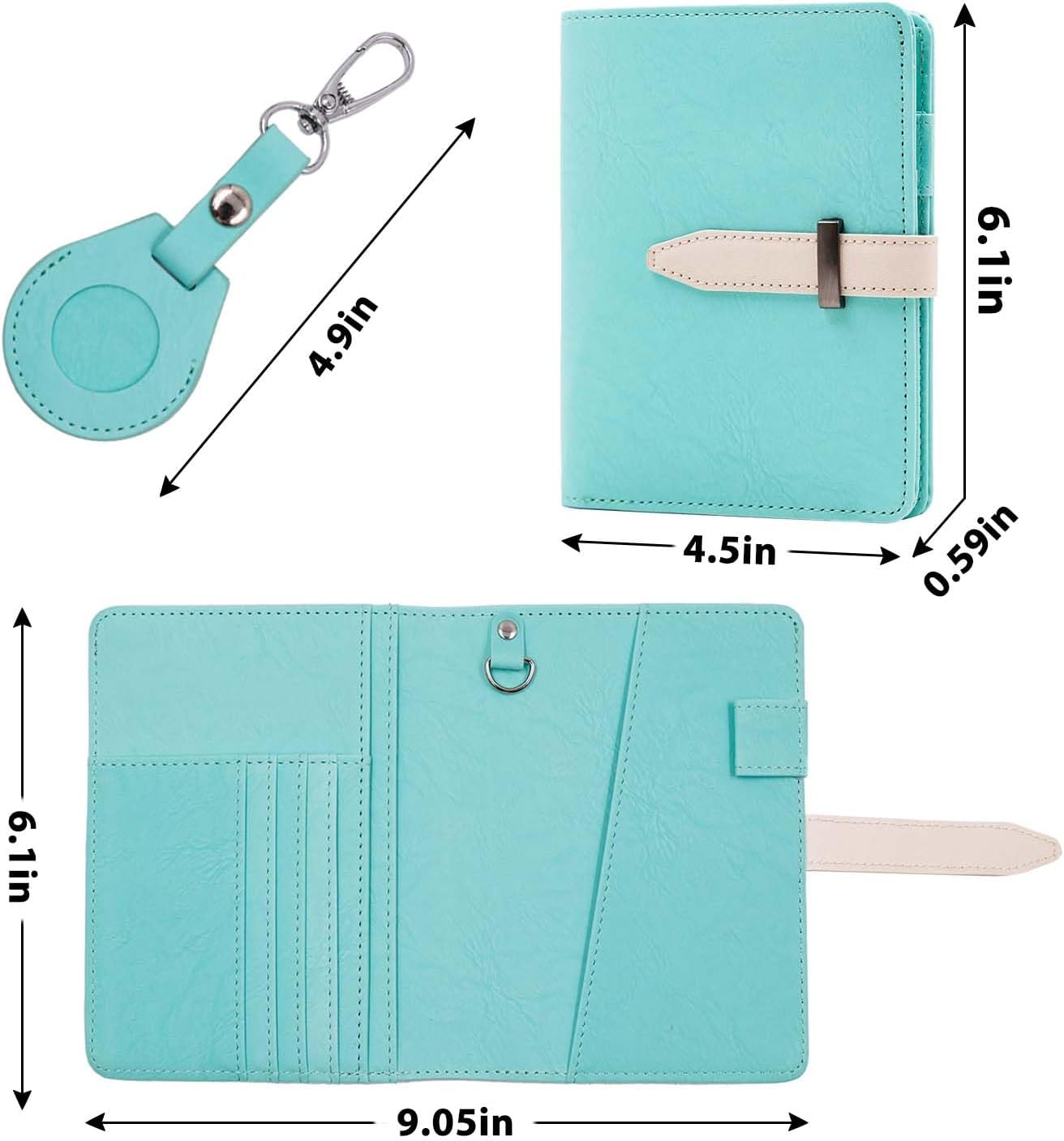Deziliao Passport Wallets, Mulit-Purpose RFID Blocking Passport Holder AirTag Wallet, Travel