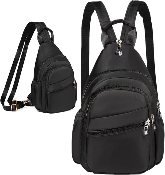 Small Crossbody Sling Bag for Women, Mini Backpack Sling Backpack Convertible, Chest Bag for Hiking Daypack