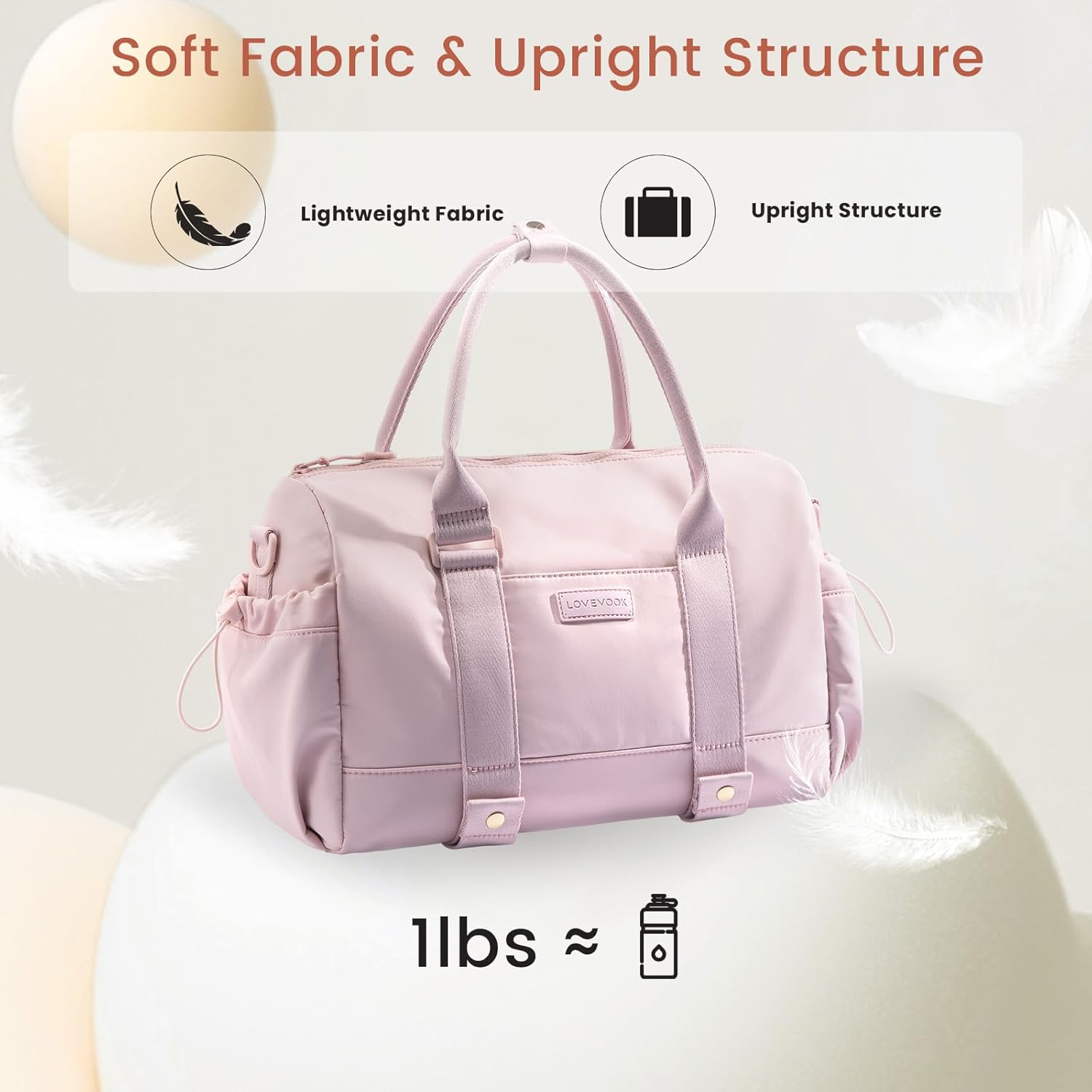 LOVEVOOK Small Gym Bag for Women with Yoga mat Holder, Mini Duffle Bag for Travel with Wet Pocket