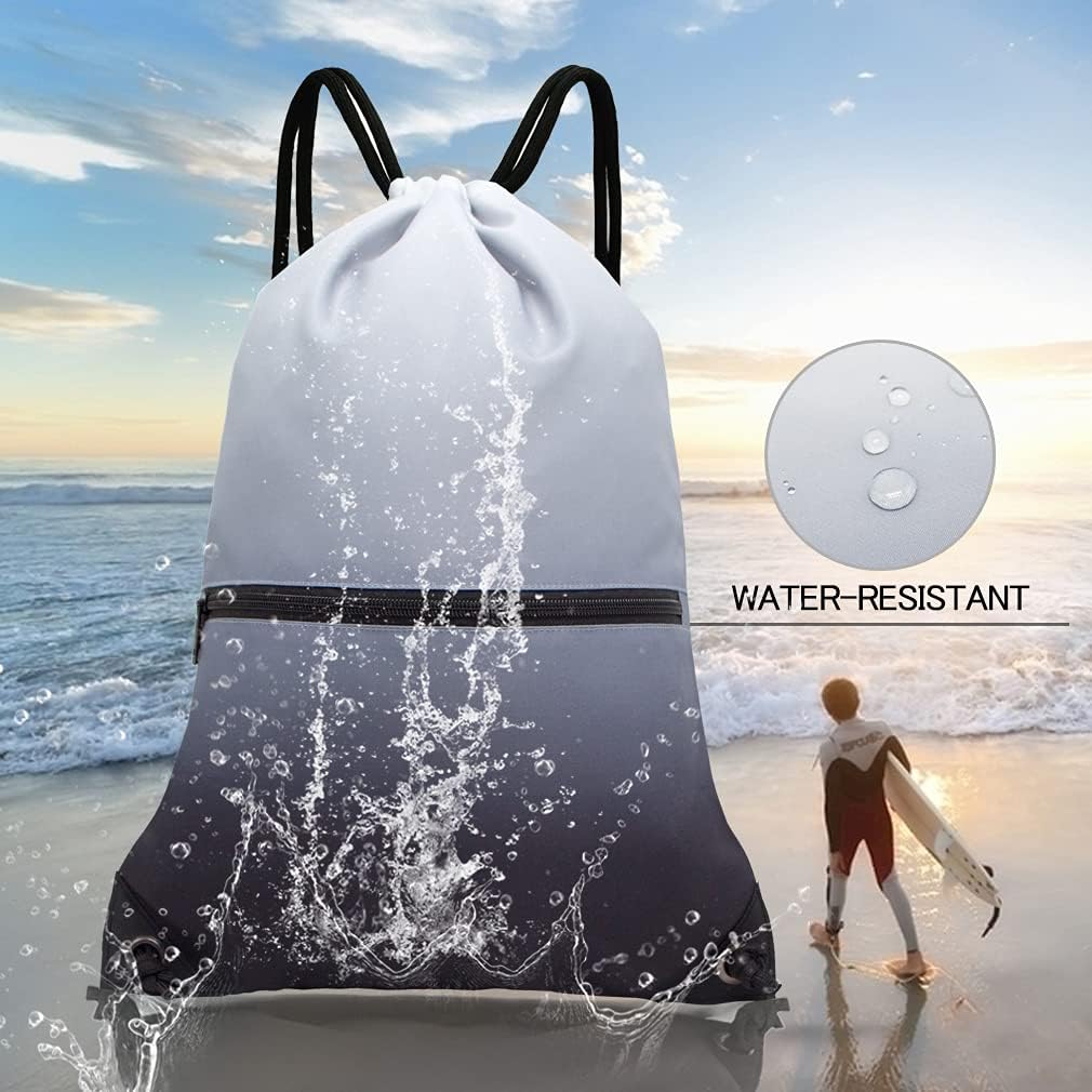 HOLYLUCK Drawstring Backpack Bag Sport Gym Sackpack