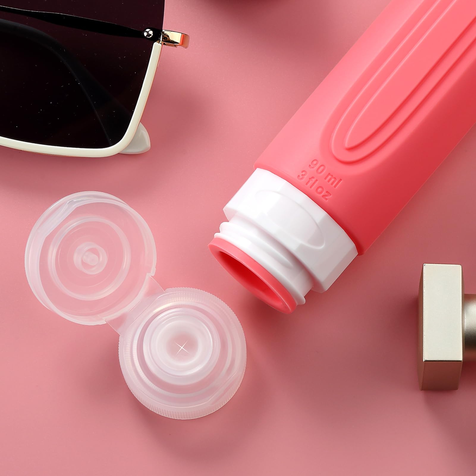 Mrsdry Travel Bottles for Toiletries, Tsa Approved 3oz Travel Size Containers BPA Free Leak Proof