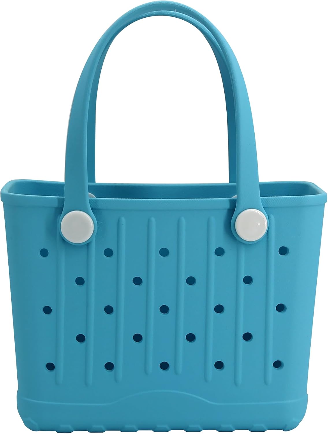 Rubber Tote Bag Small Beach Bag Waterproof Travel Bags Washable Tote Portable Open Handbag for Sports Beach Boat Outdoor