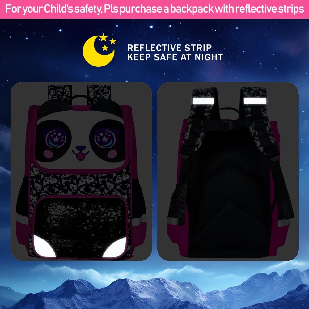 KLFVB 3PCS Backpack for Girls and Boys, 15" Unicorn Dinosaur Bookbag with Lunch Box, Kids Preschool School bag