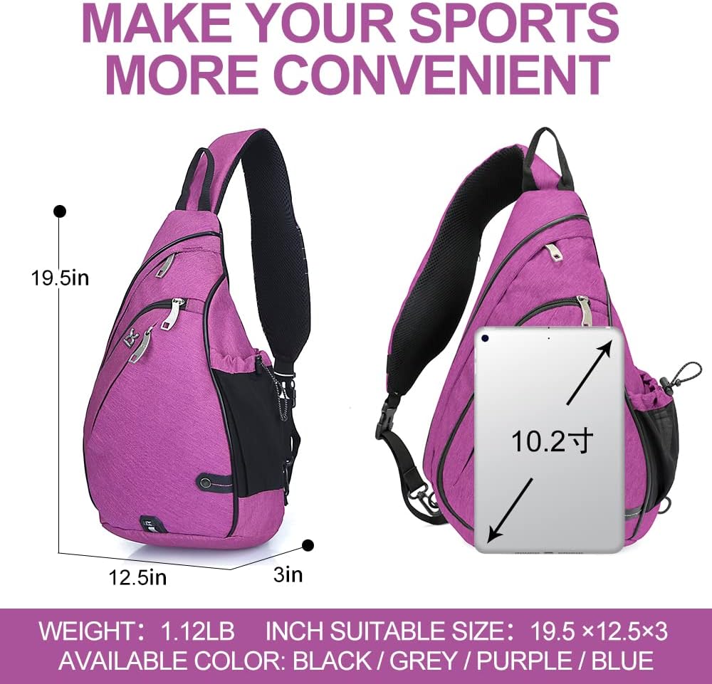 INOXTO Sling Bag, Multipurpose Crossbody Shoulder Bag for Men and Women