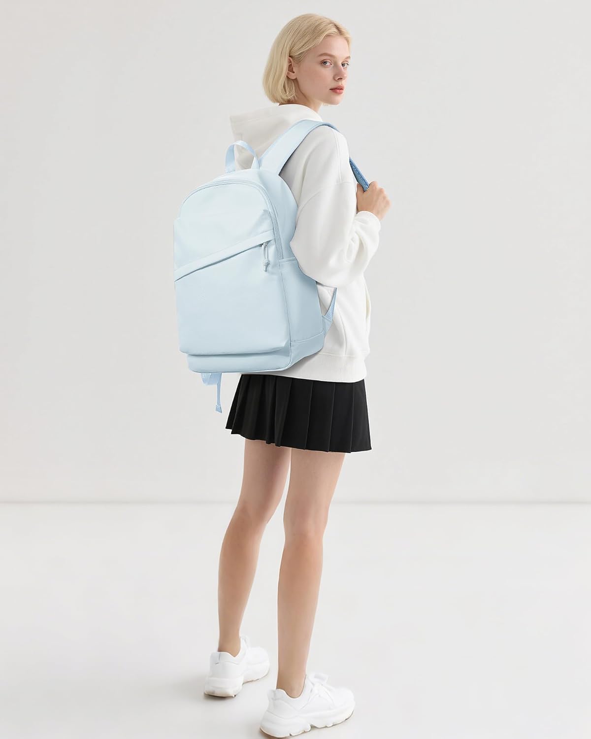Middle School Backpacks For Girls,Casual Daypack Backpacks For School Book Bag,Travel Laptop Work Backpack For Women Men,Lightweight Cute Bookbag For Teens Boys Girls Blue