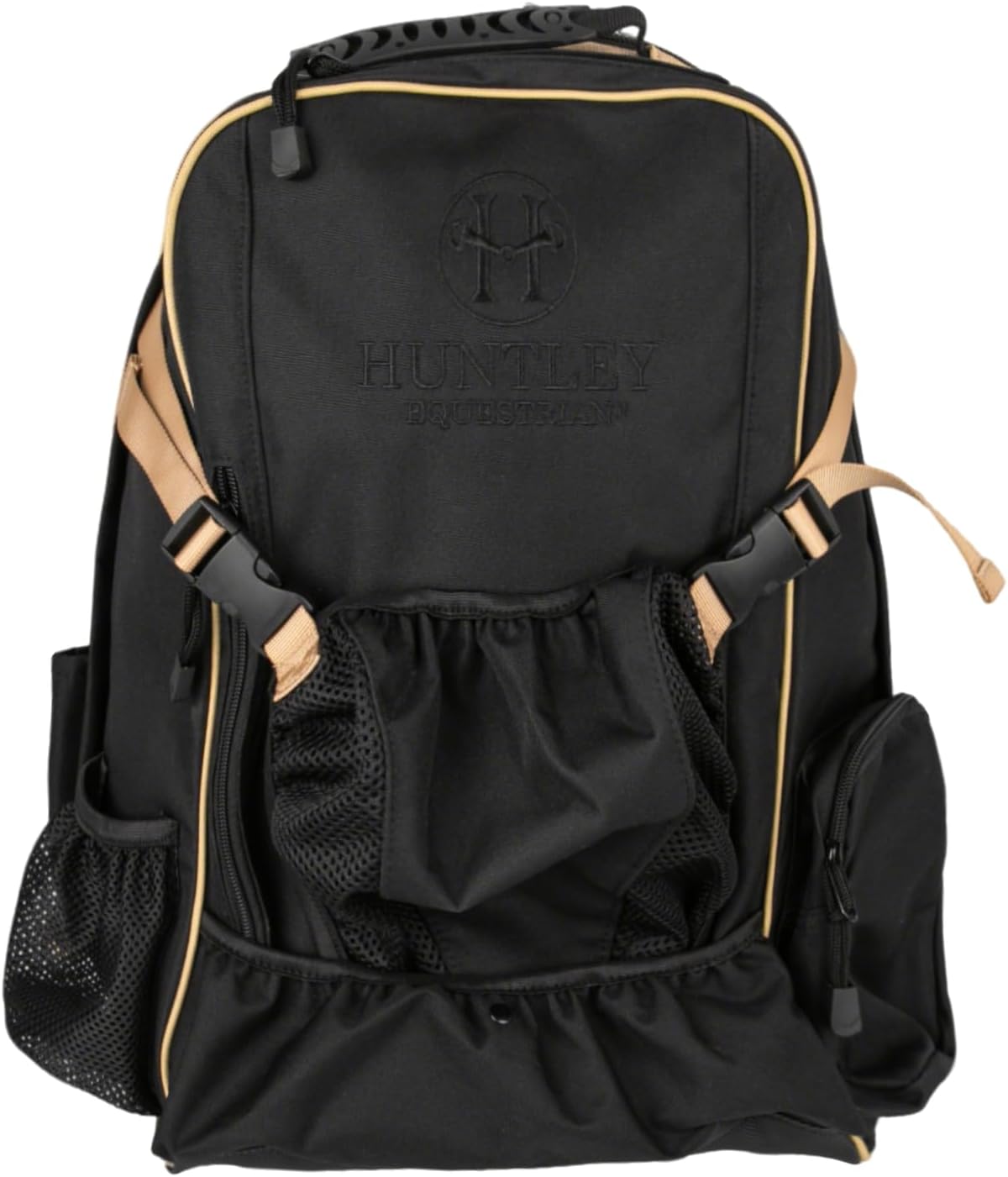 Huntley Equestrian Deluxe Heavy Duty Nylon Exterior Storage Fabric Backpack Adjustable Shoulder Straps