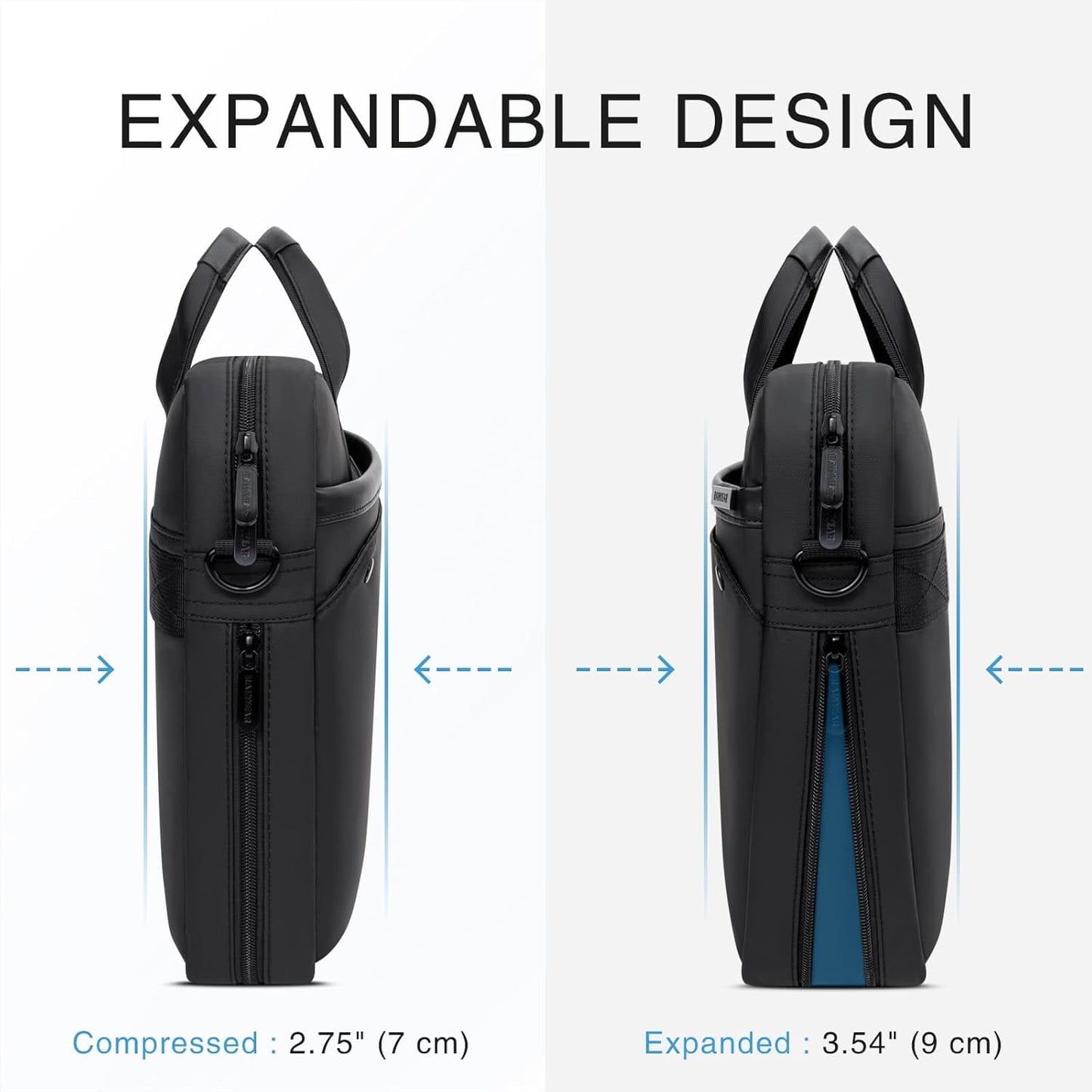 RAINYEAR 15.6 Inch Laptop Bag Laptop Shoulder Bag for Men, Expandable Waterproof Laptop Messenger