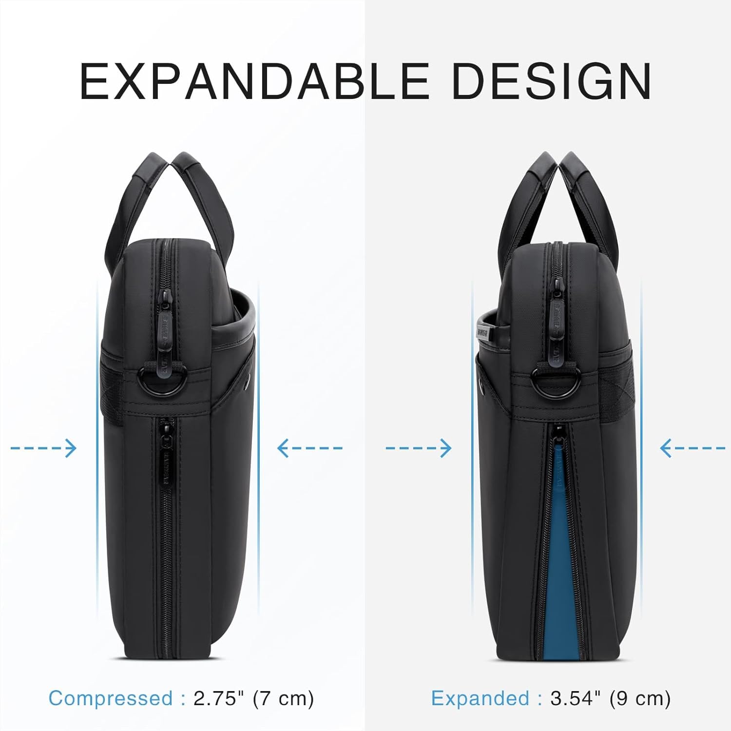 RAINYEAR 15.6 Inch Laptop Bag Laptop Shoulder Bag for Men, Expandable Waterproof Laptop Messenger