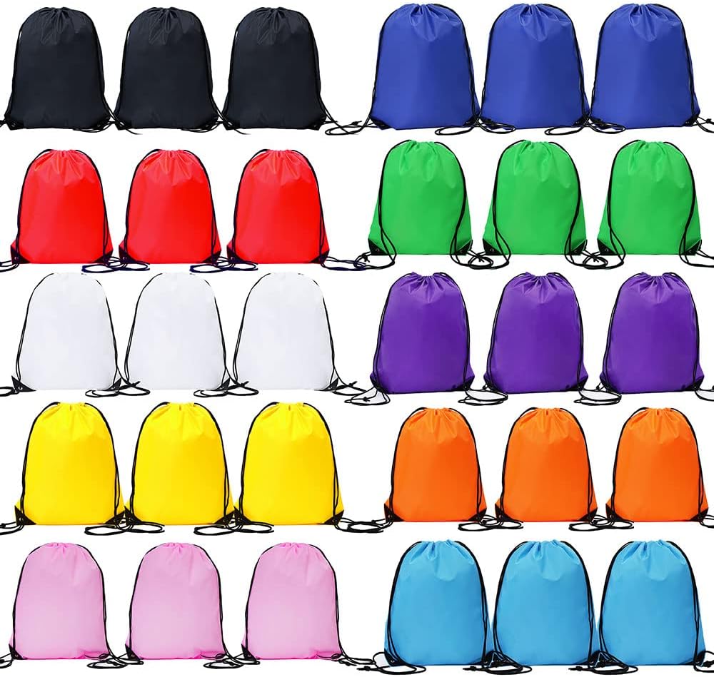 Bulk Drawstring Bags, Polyester Draw String Bags, Gym Sports Cinch Bag Drawstring Backpack for