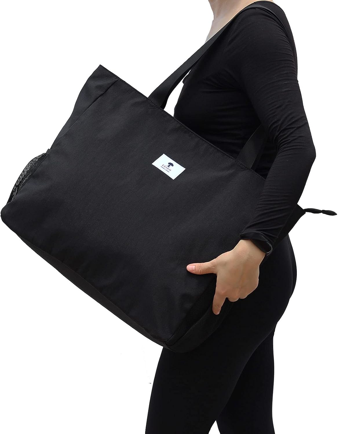 LARGE BEACH BAG Water Resistant Lightweight 20 inch Women Oversize Tote Bag for Gym Beach Travel Pool Yoga Nurse