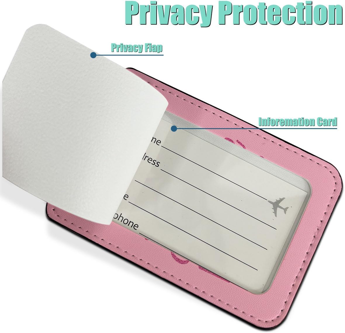 2 Pcs Honeymoon Wedding Favors Luggage tag, Suitcase Tags with Privacy Flap and Metal Loop, Luggage Tags for Suitcases, Identifiers Travel Essentials Bag Tags for Luggage, Bridal Shower Gifts