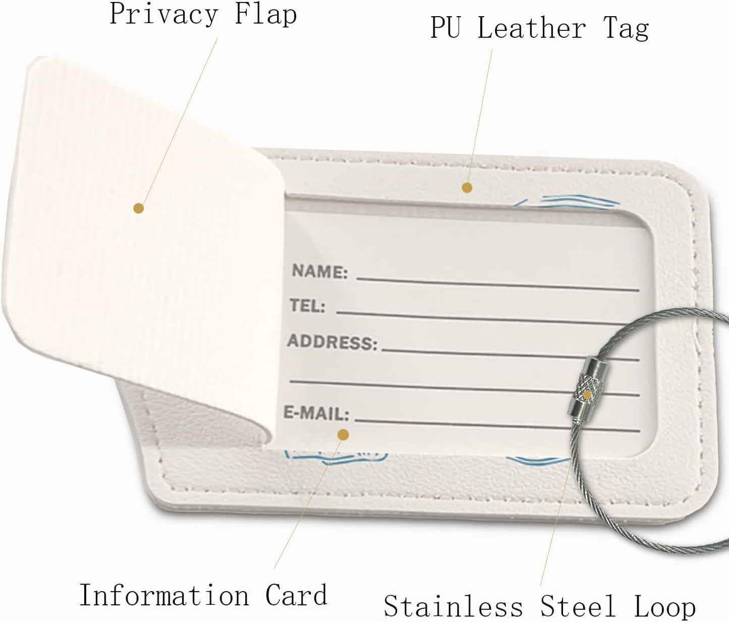 Coquette Luggage Tags for Suitcases,Bow Preppy Luggage Tag,Bule Trendy 2 Pack Luggage Tags for Travel,Teen Girls Gifts Suitcase Tags