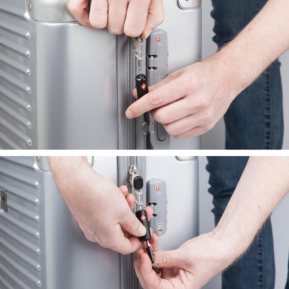 2 Pack TSA Approved Luggage Locks with Keys for Travel – Flexible Ultra Secure Mini Key Padlock &