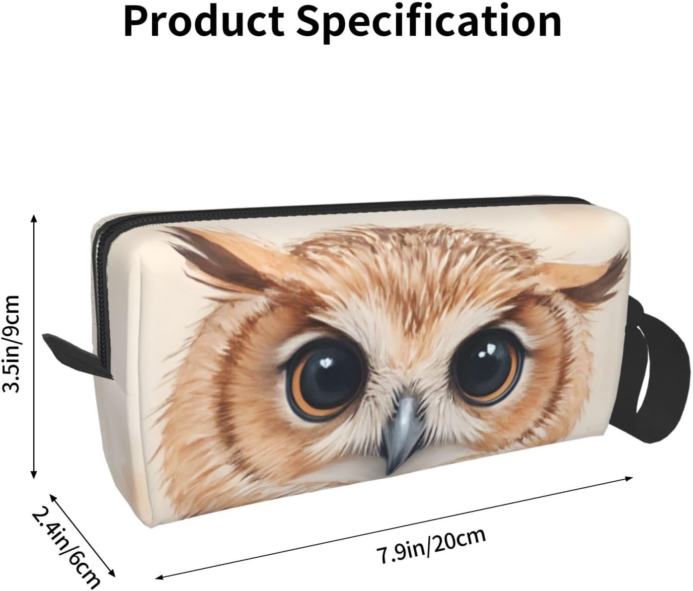 Owl Makeup Bag Small Compact & Durable Travel Cosmetic Bag Organizer Oxford Fabric Impact-Resistant Multi-Purpose Storage Perfect for Travel, Gym, Daily Use