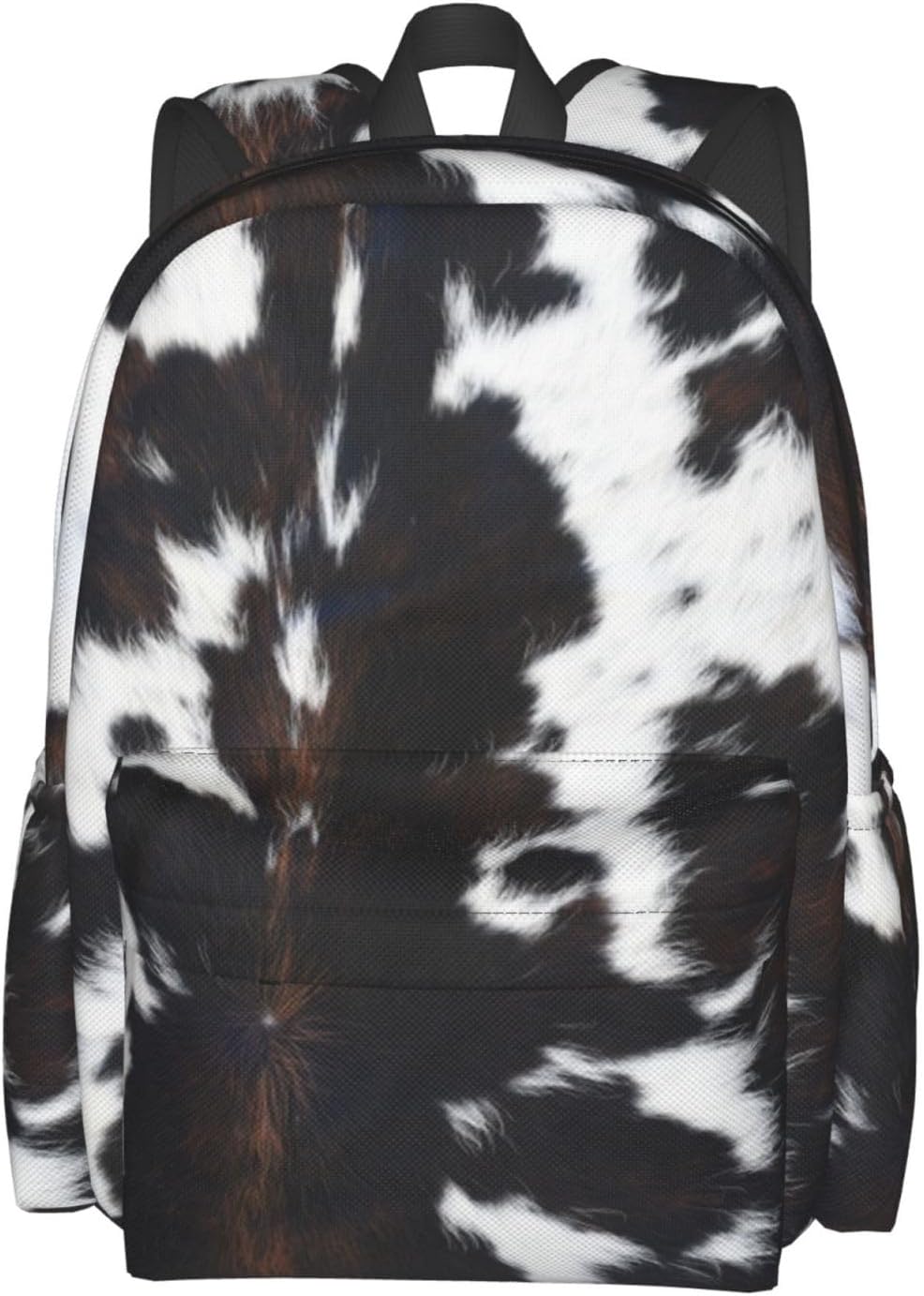 Cow Real Fur Backpack School Bag Lightweight Bookbag Laptop Travel Daypack For Kids Girls Boys Teens