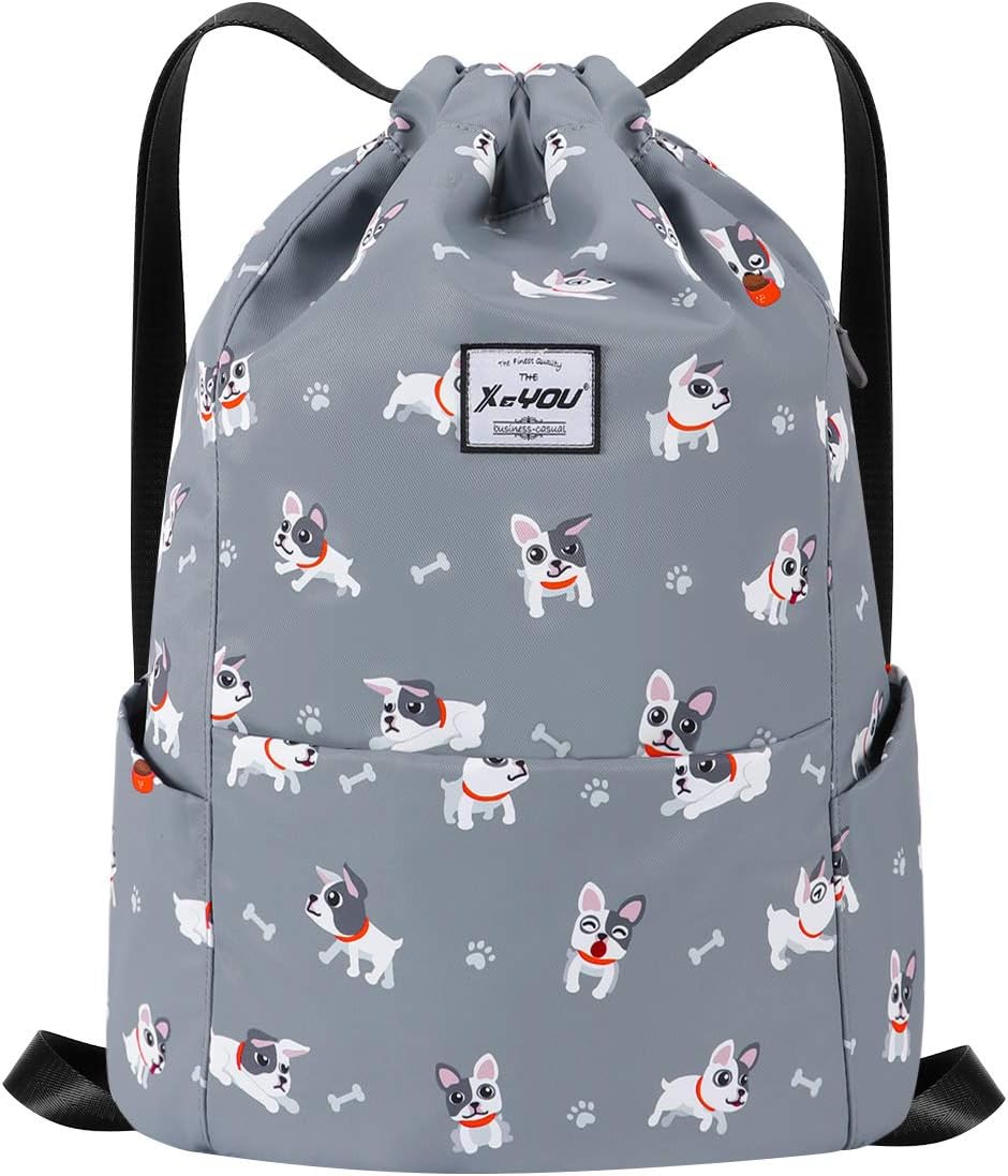 XEYOU Drawstring Sports Backpack Lightweight Gym Yoga Sackpack Shoulder Rucksack Casual Outdoor Daypack for Women and Men