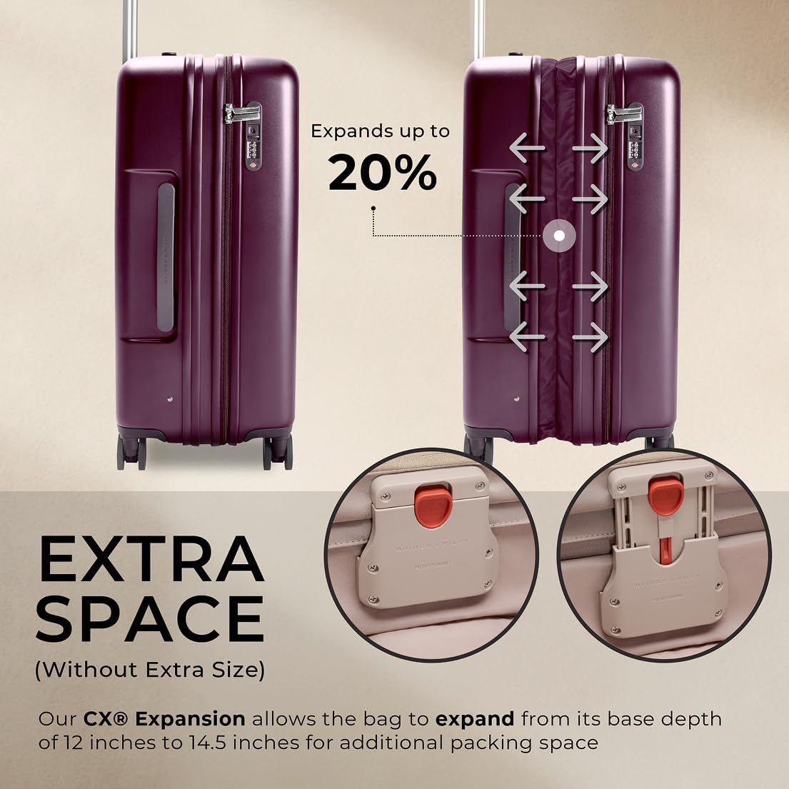 Briggs & Riley 30" Large Expandable Spinner - Checked Luggage for Travel, Suitcases with Wheels