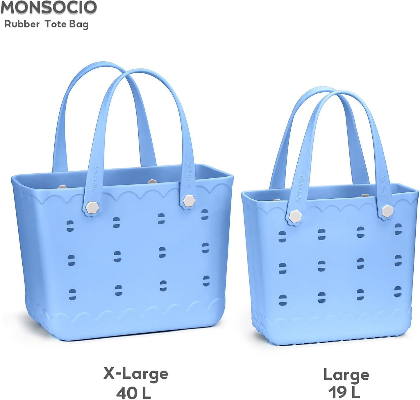 Rubber Beach Bag Waterproof Durable Tote Bag for Beach Sports Pool Modern Rubber Tote