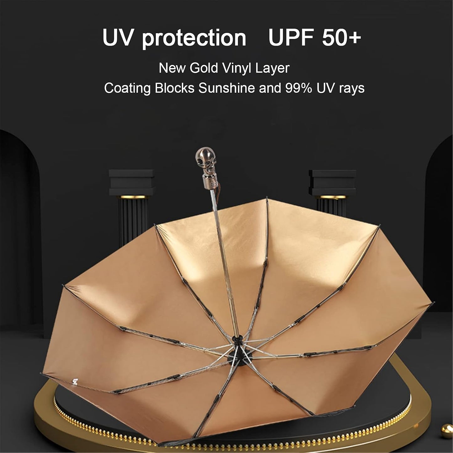 Sun Umbrella UV protection UPF 50+ Compact Portable travel Parasol Auto Open Close Windproof and Waterproof Folding Sun and Rain Small Umbrella For Walking