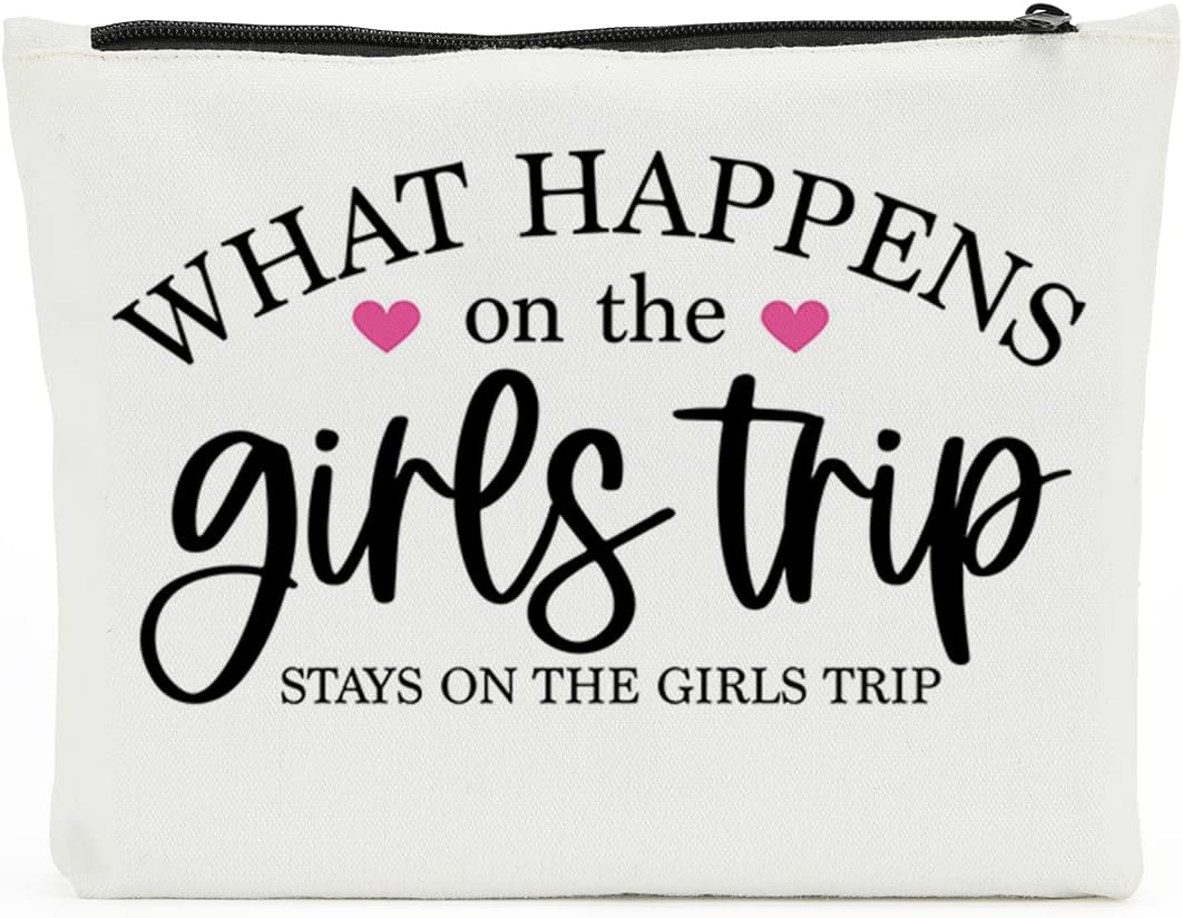 Weekend Gift, Travel Makeup Bag for Graduation Gift, Sister Trip Gift for Best Friends Bestie Gift, Cosmetic Bags Friendship Gift Christmas Birthday Gift Pouch Organizer With Zipper Multi-Function