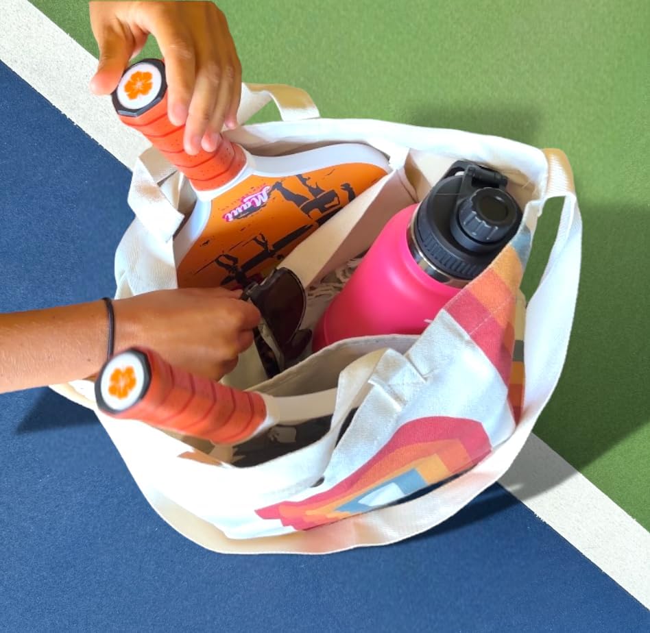 Large Canvas Pickleball Tote - Sustainable, Funny & Cute Grocery Bag