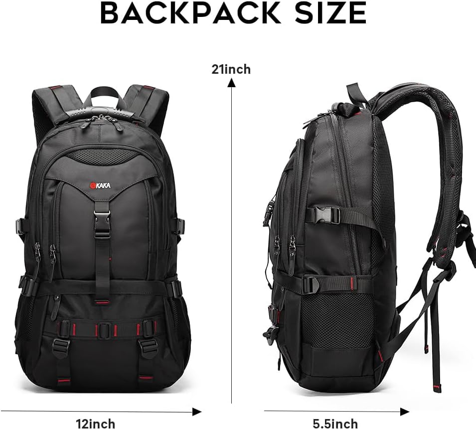KAKA Travel Backpack Fight Approved with 17.3 inch Laptop Lackpack Compartment Outdoor Duffle Bag for men and women