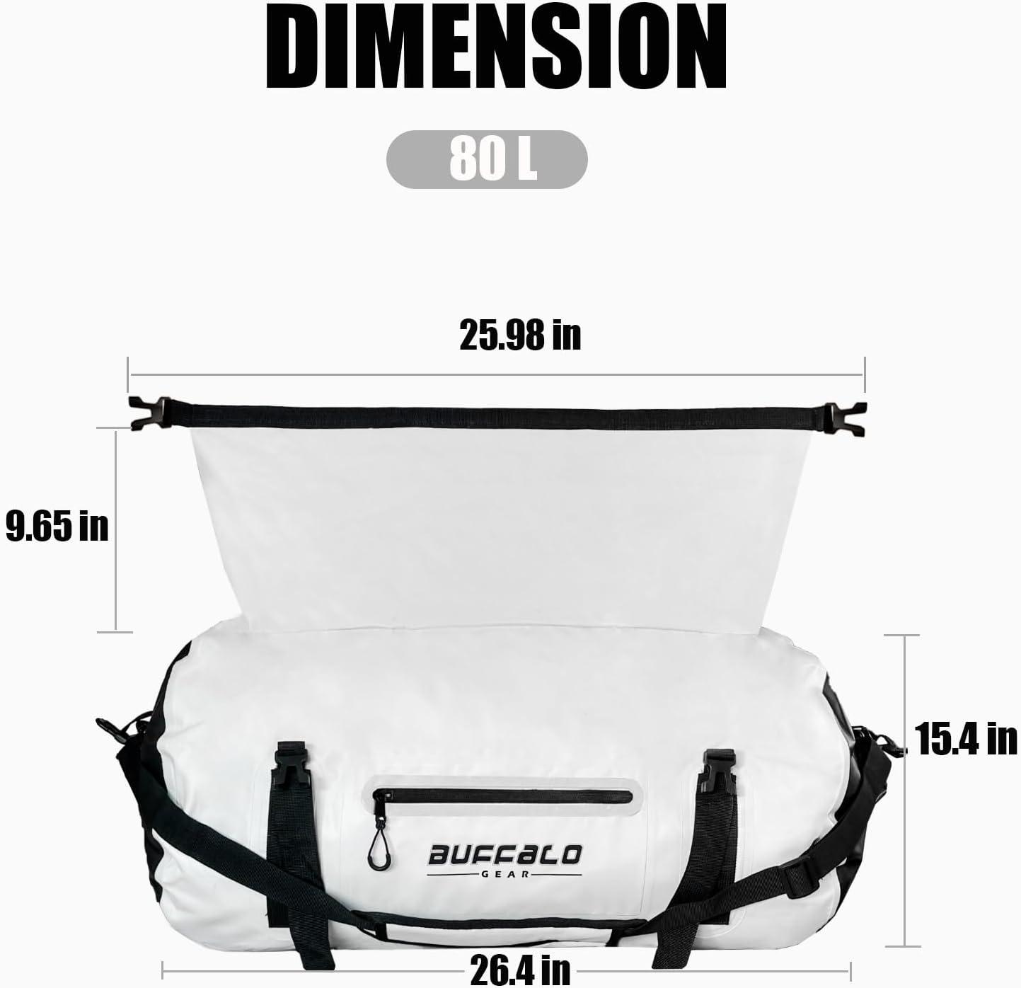 Buffalo Gear Waterproof Duffle Bag 40L 60L 80L Roll-top Dry Bag Heavy Duty Waterproof Duffel Travel