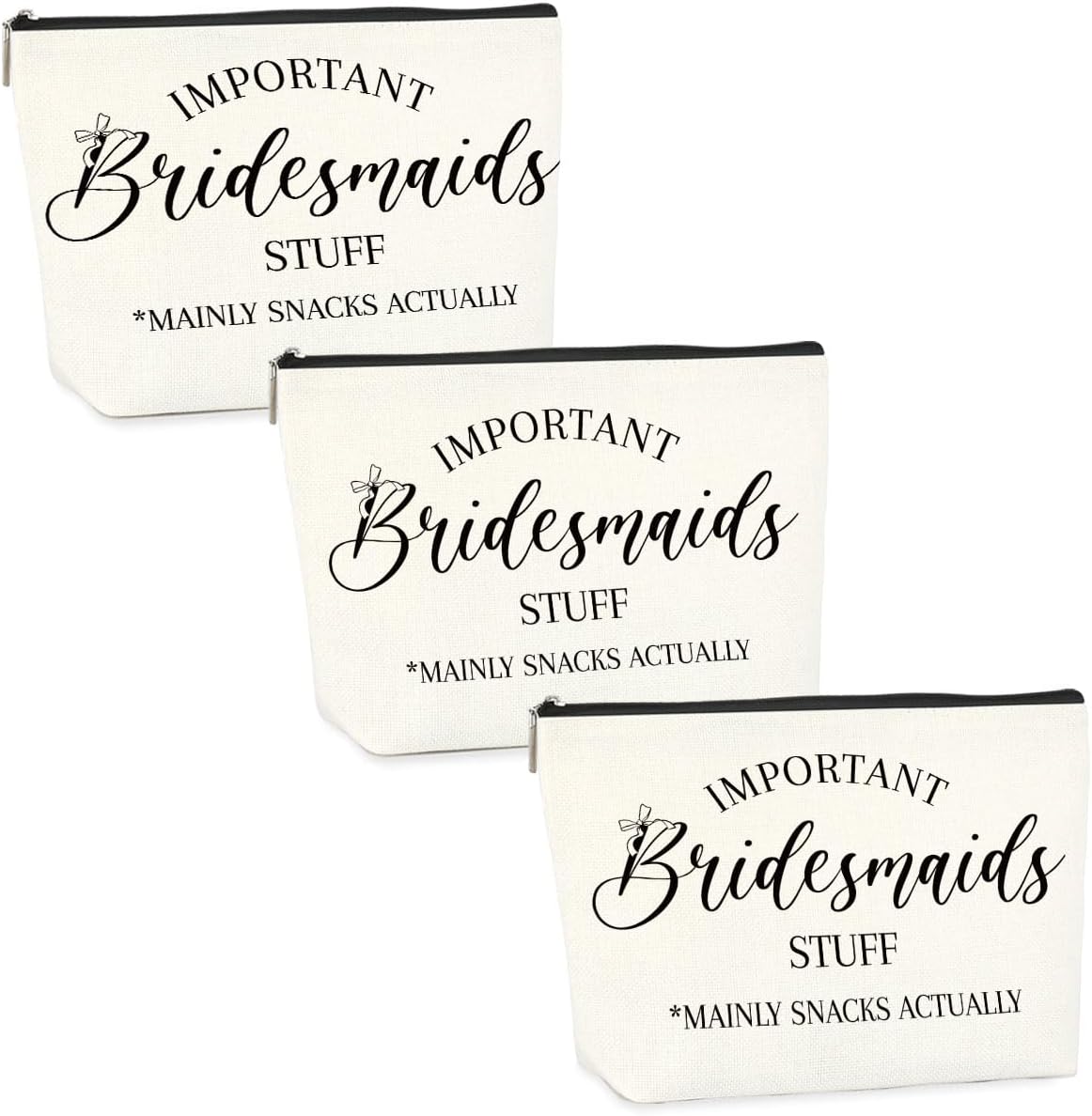 3PCS Wedding Mrs Bridal Shower Gifts Engagement Gifts for Couples Bridal Shower Gifts Wedding Makeup Bag Cosmetic Bag for Women Female Lady Friend Coworker Fiance Gifts Bachelorette Gifts for Bride