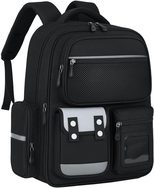 Kids Backpack for Kids, Lightweight Waterproof Black Backpack for School, Kindergarten Elementary School Kids Students Girls and Boys Backpack