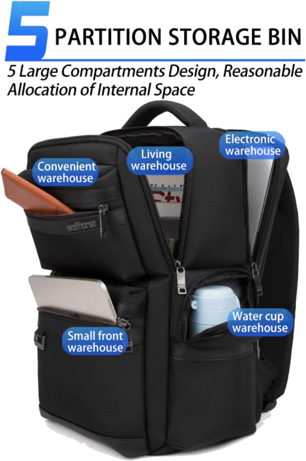 Laptop Backpack for Men,Laptop Backpack Casual Business Bag Large Capacity Business Travel Multifunctional Computer Bag ，work bookback for men,carry on backpack,Clean with one wipe.