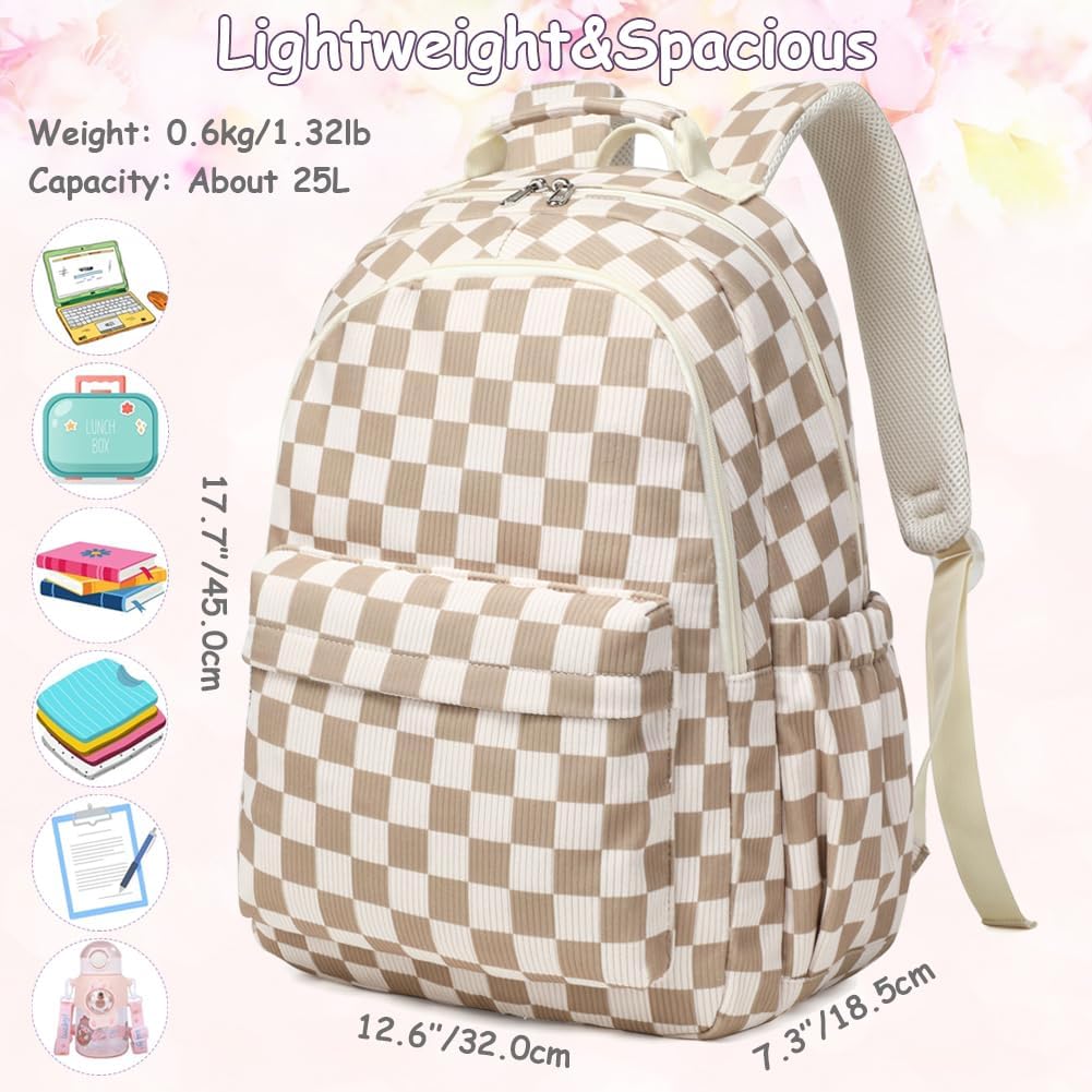 Meisohua School Backpack for Teen Girls Kids Bookbags Elementary High School Bags Corduroy Laptop Bag for Girls Women 17 inch Travel Daypacks